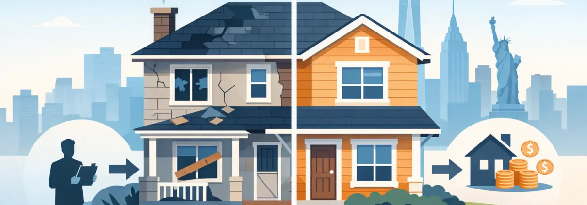 Selling Damaged House Options in New York