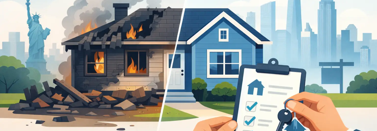 How to Sell a Fire Damaged House in New York